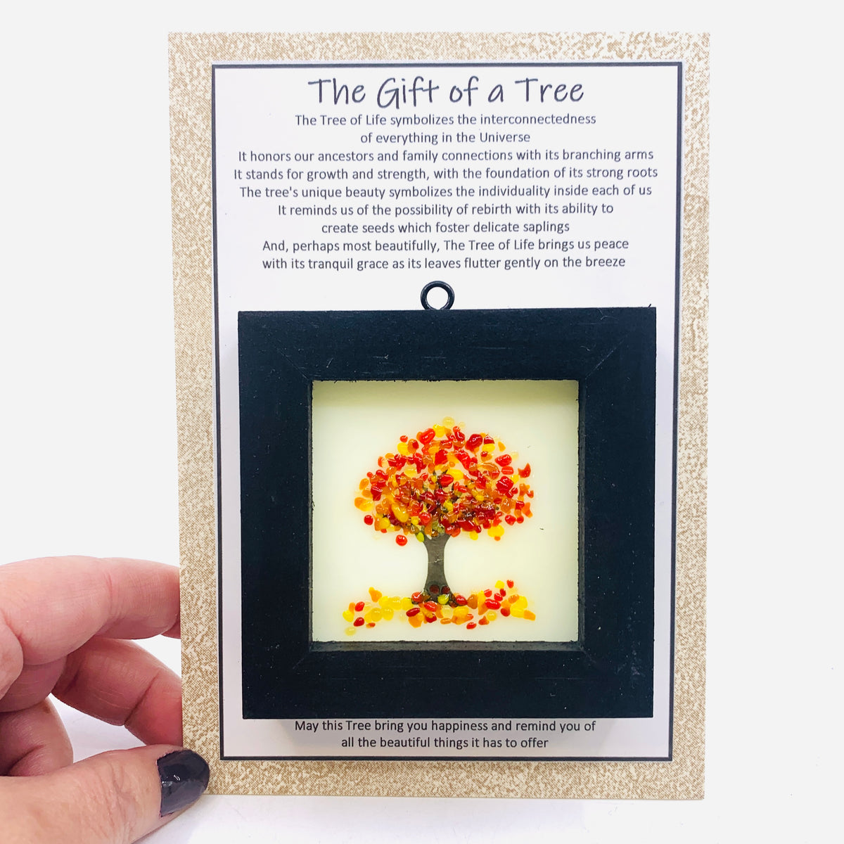 Fused Glass Tree of Life Shadow Box 139