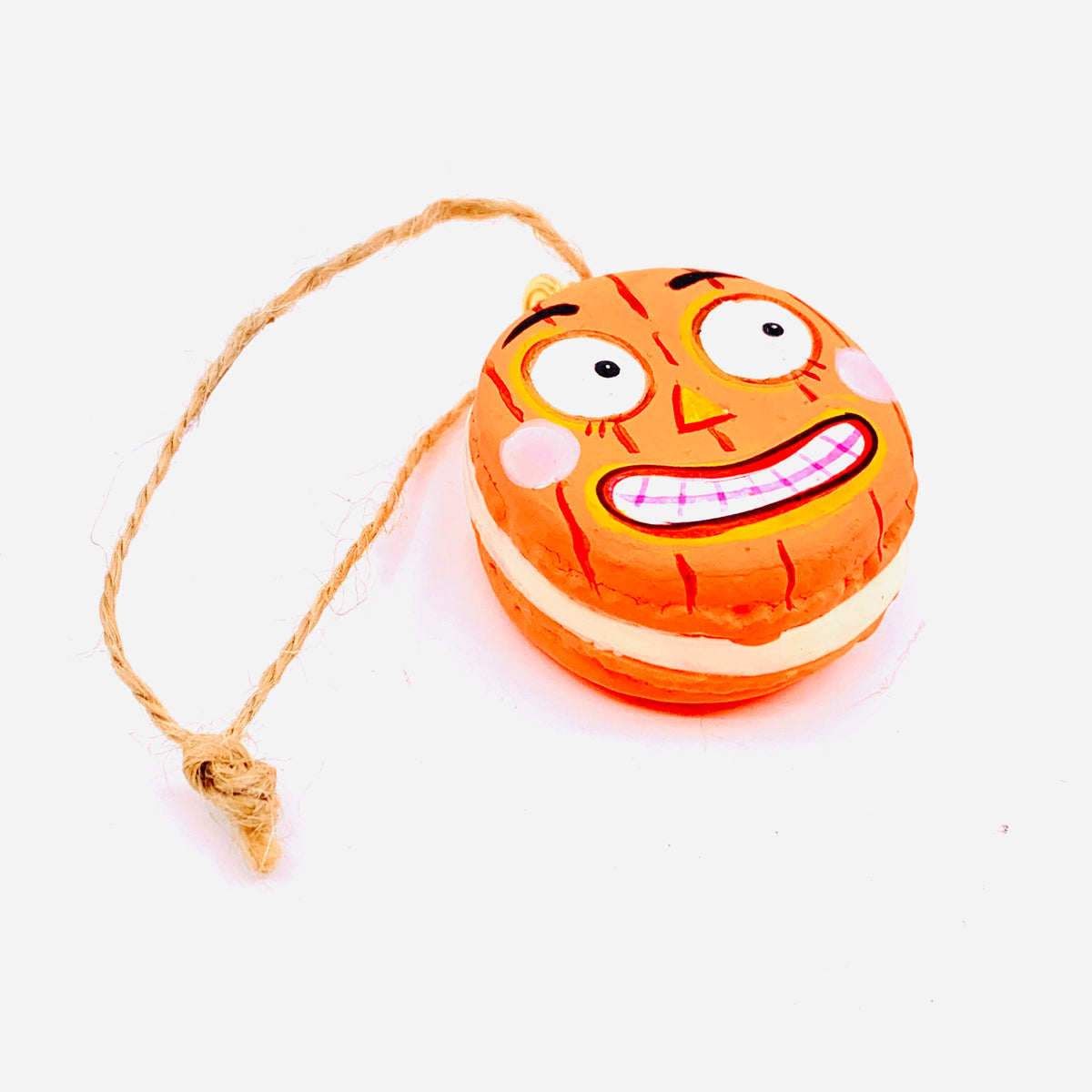 Fun Halloween Macaron Ornaments, Orange