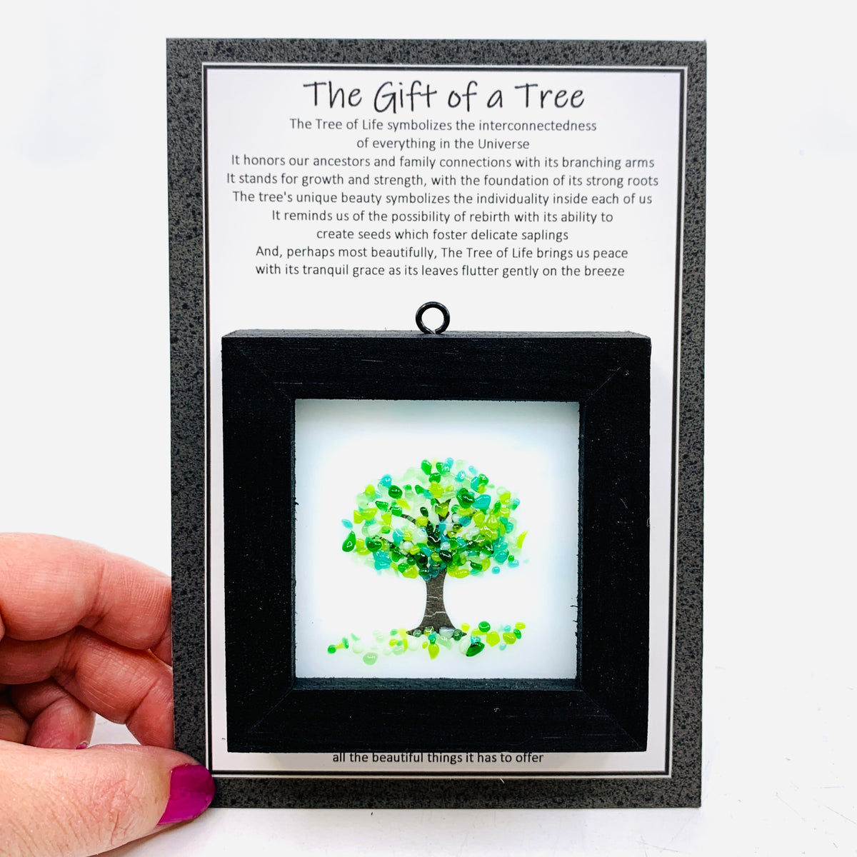 Fused Glass Tree of Life Shadow Box 24