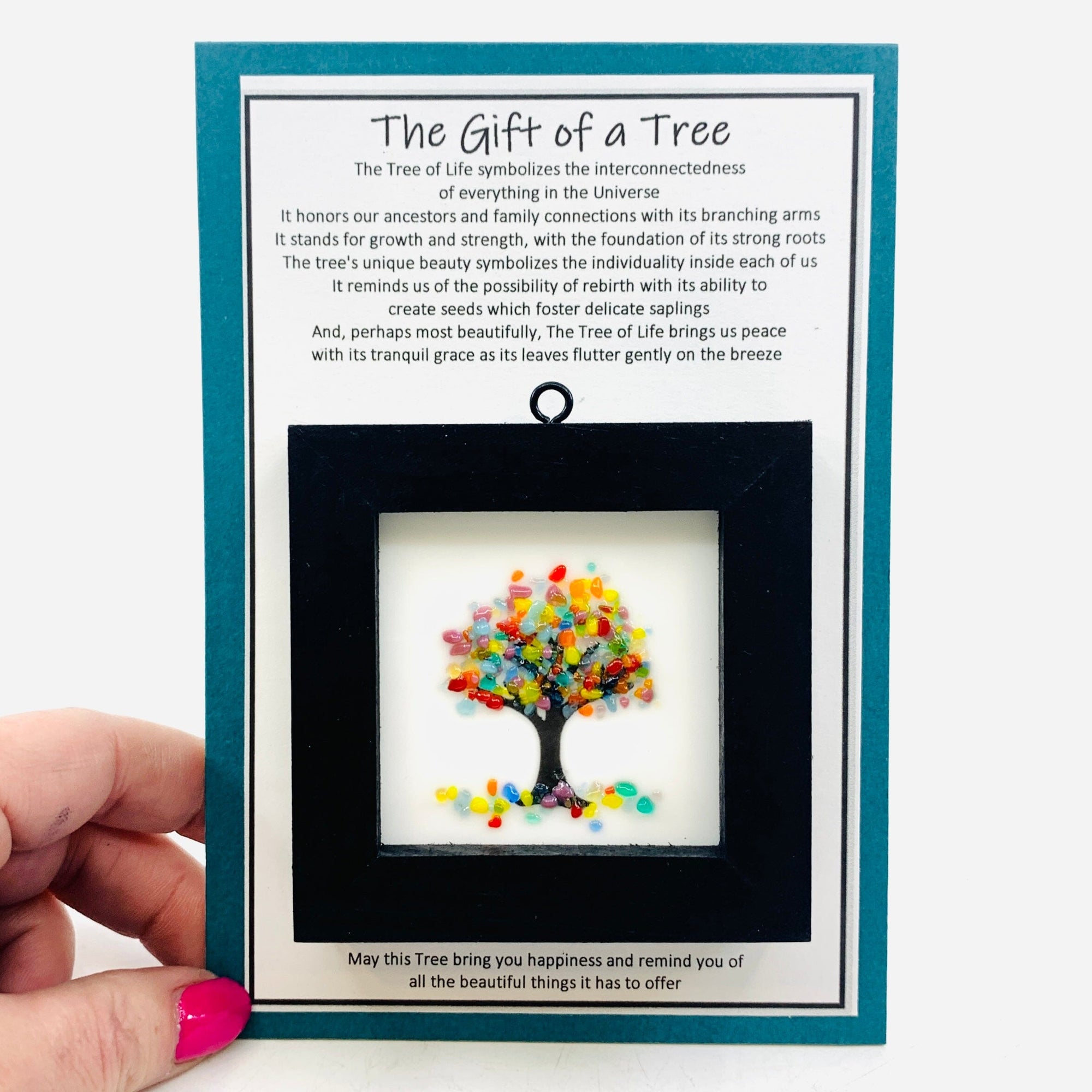 Fused Glass Tree of Life Shadow Box 135 Decor Glimmer Glass Gifts 