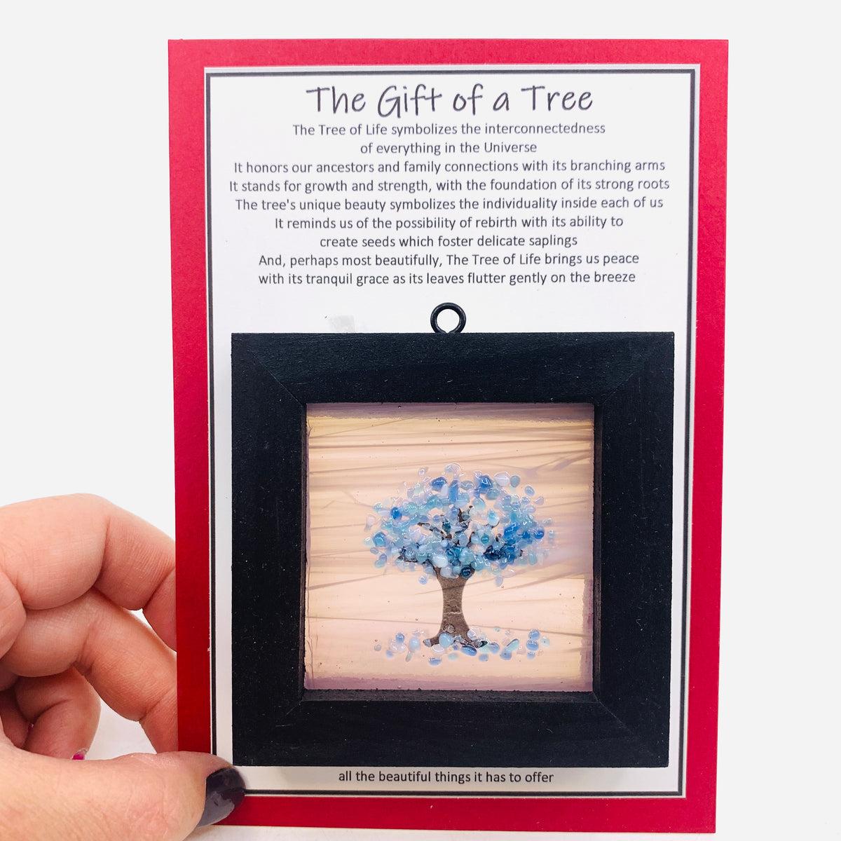 Fused Glass Tree of Life Shadow Box  224