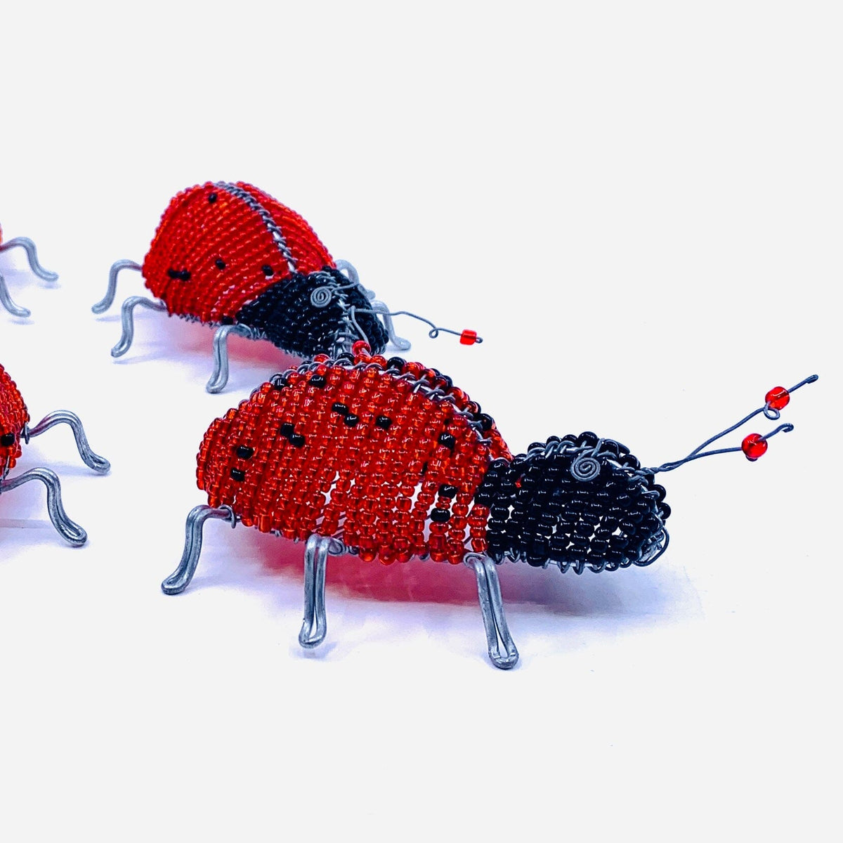 Beaded Lady Bug Decor African Modern 