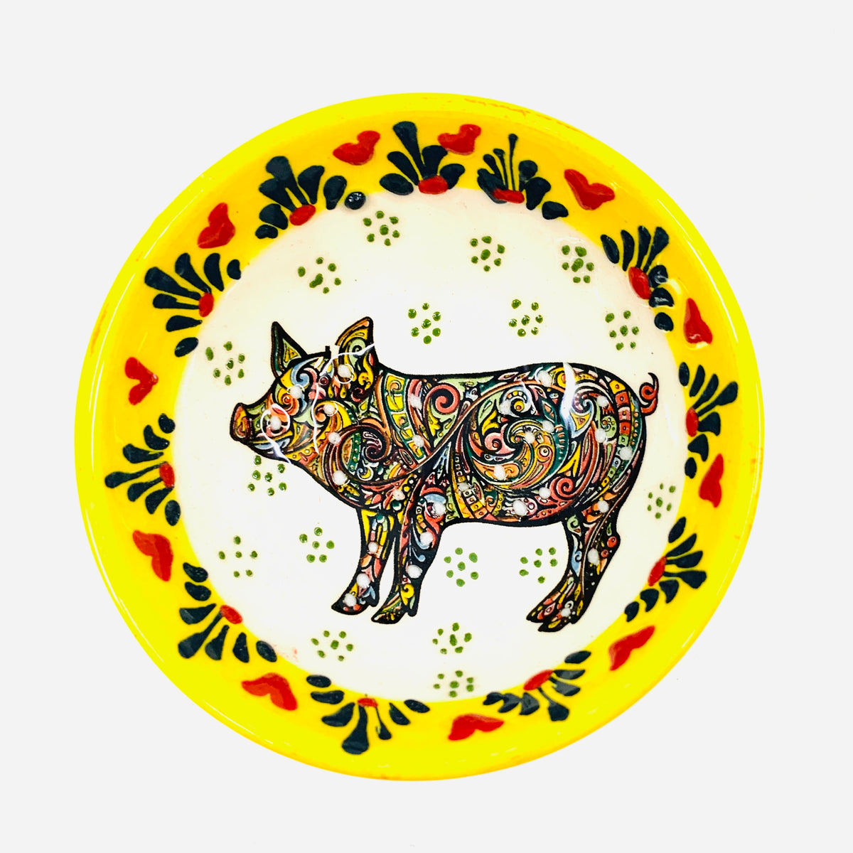 Handmade Turkish Bowl with Pig Design 242