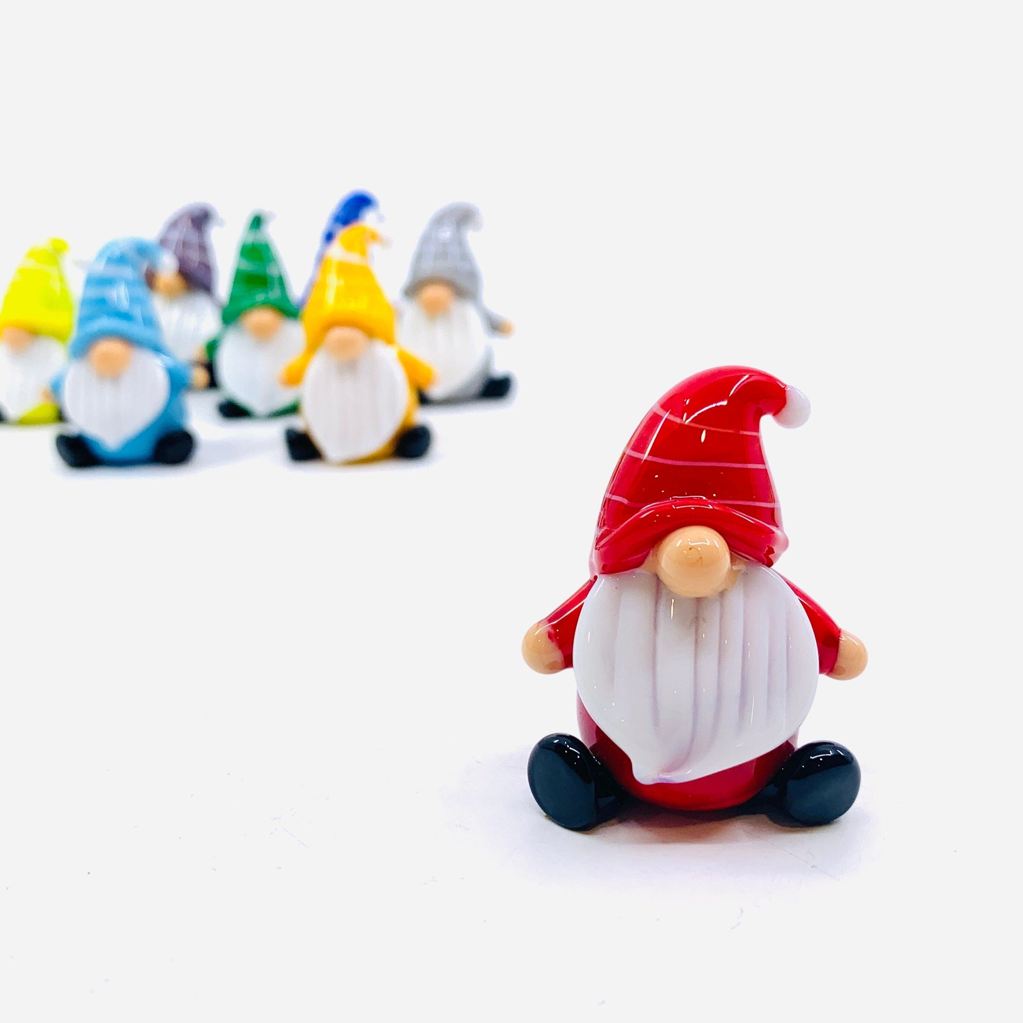 Everyday Little Glass Gnomes, Red Miniature Alex 