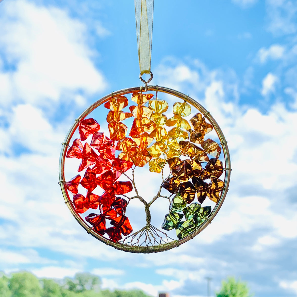 Fall Crystal Tree Ornament