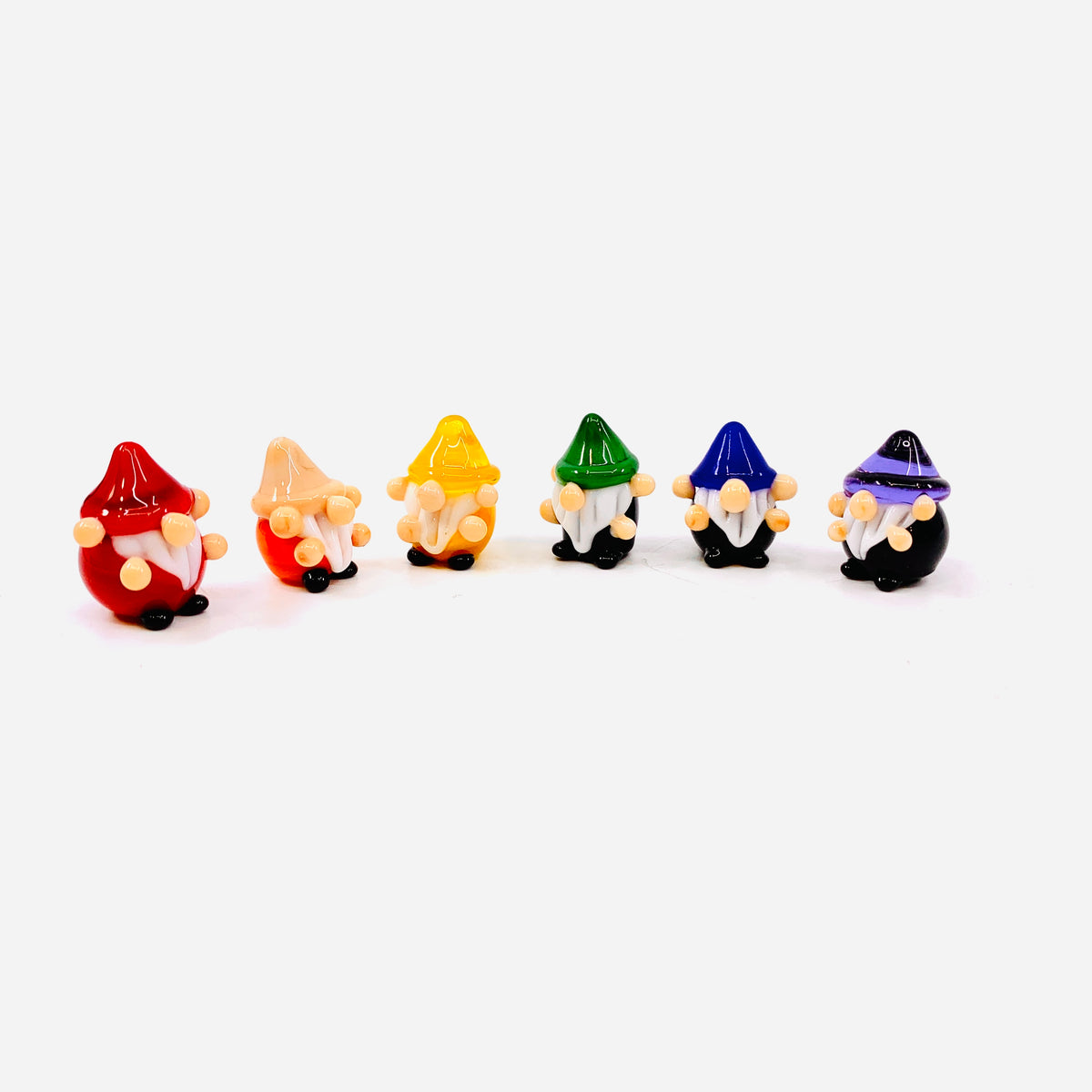 Tiny Glass Rainbow Gnomes, 252 - Yellow