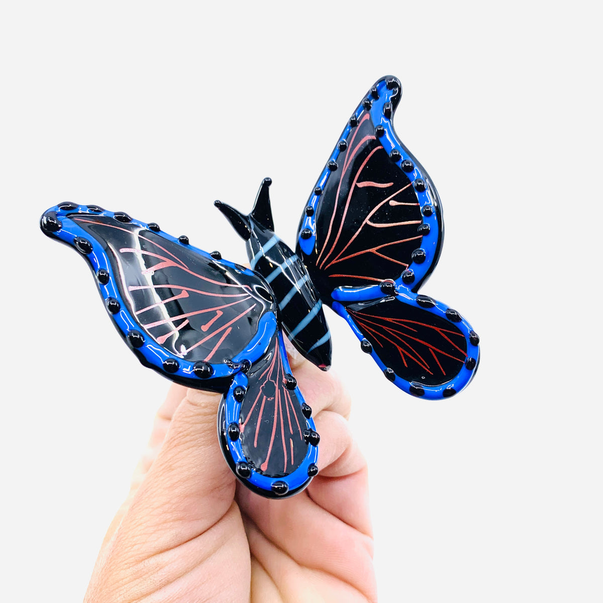 Tabletop Glass Butterfly, Black 121