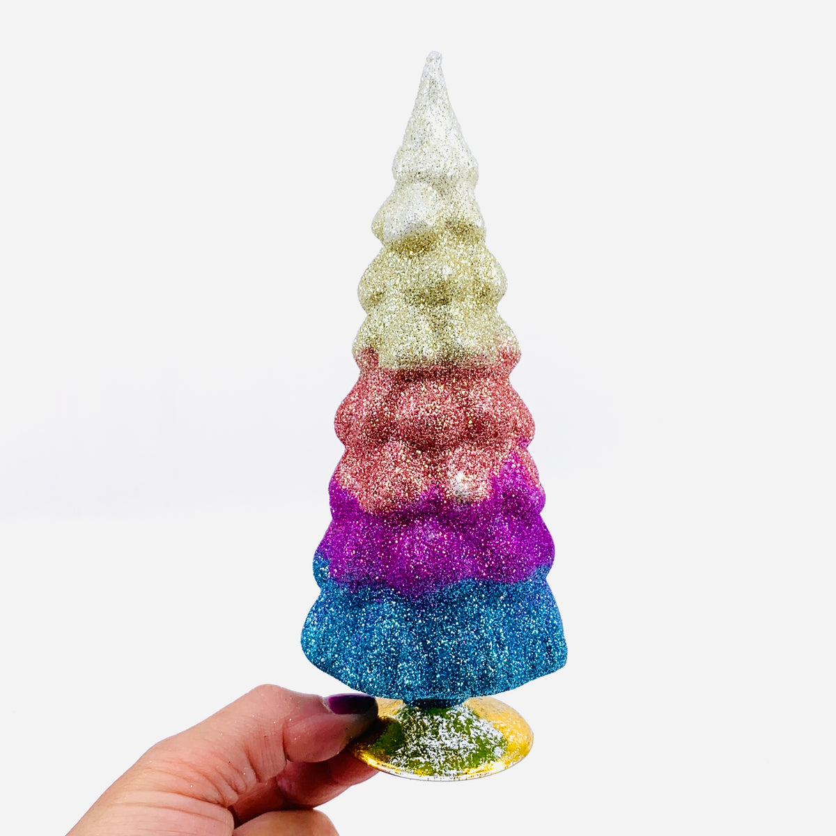 Glitter Ombre Glass Trees