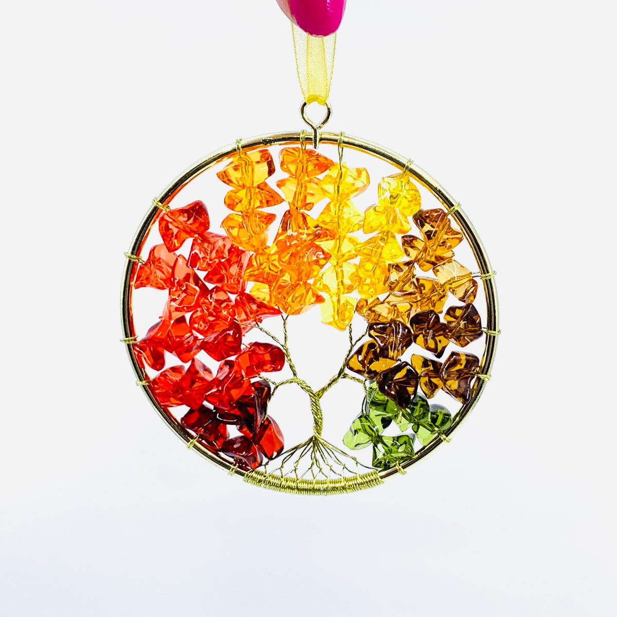 Fall Crystal Tree Ornament