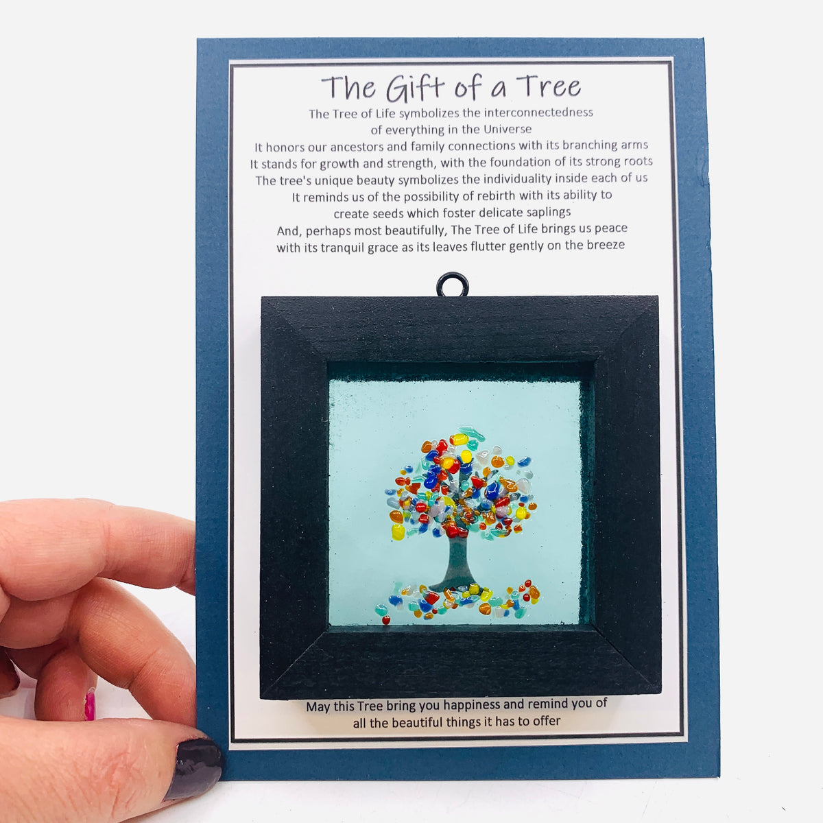 Fused Glass Tree of Life Shadow Box 128