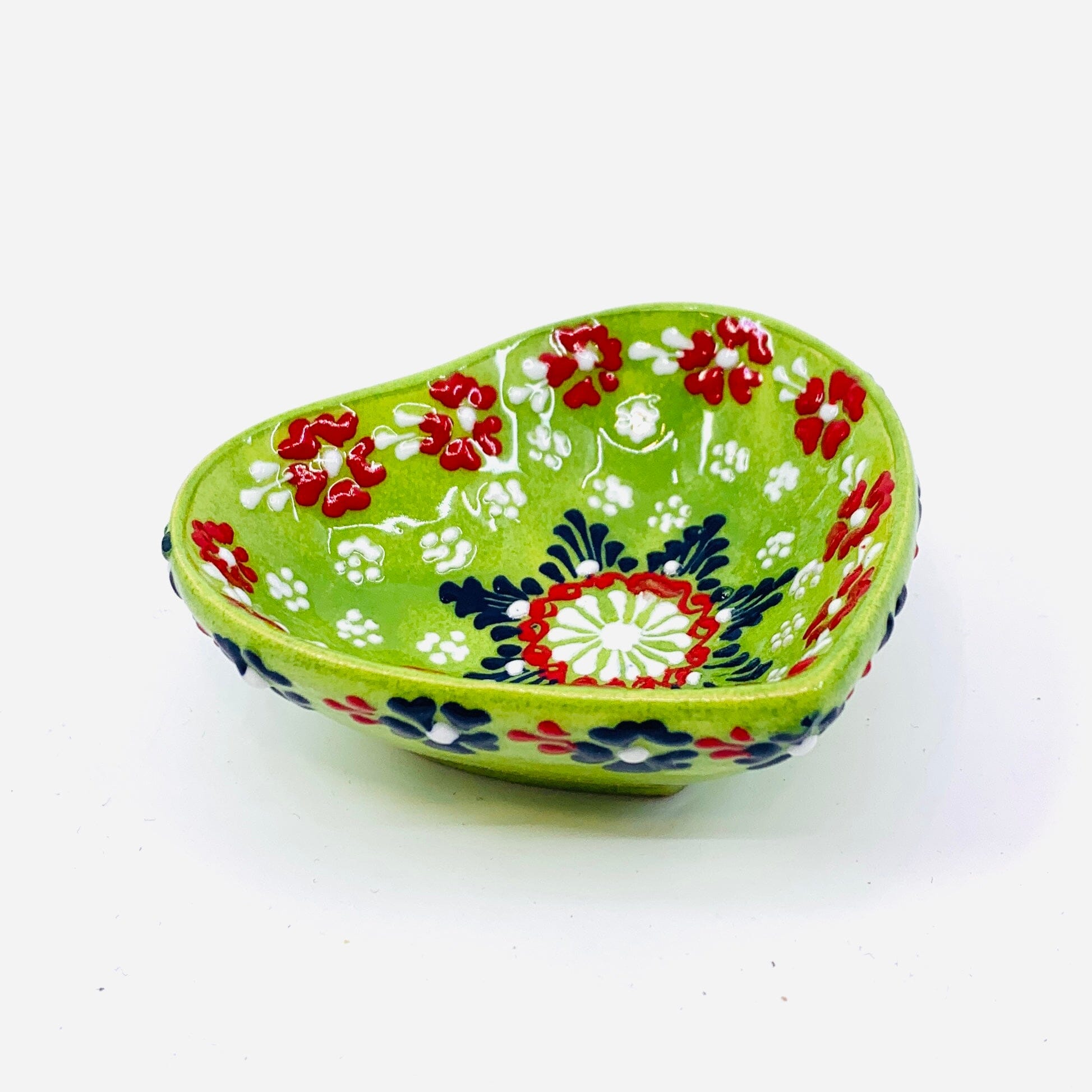 Heart Design Handmade Turkish Bowl 6 Decor Natto USA 