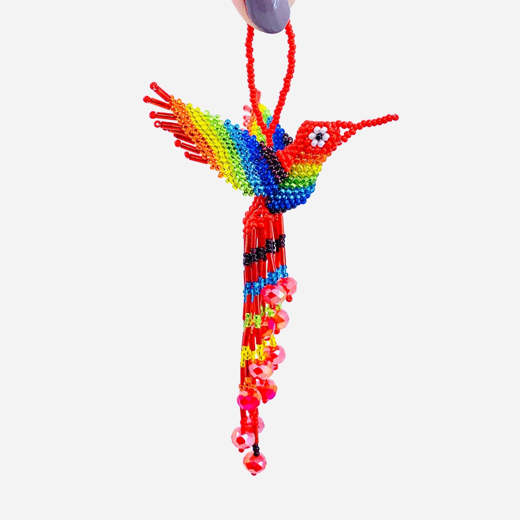 Beaded Hummingbird Ornament, Assorted Colors Ornament Pichincha 