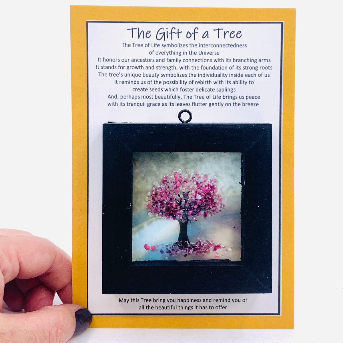 Fused Glass Tree of Life Shadow Box  214