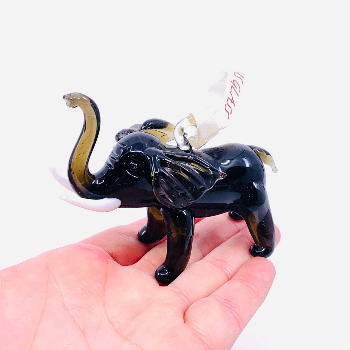 Ribbon Glass Ornament 21, Elephant Art Studio 