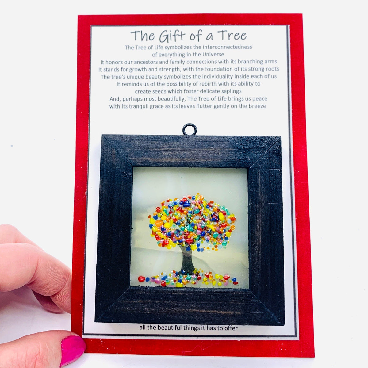 Fused Glass Tree of Life Shadow Box 88 Decor Glimmer Glass Gifts 