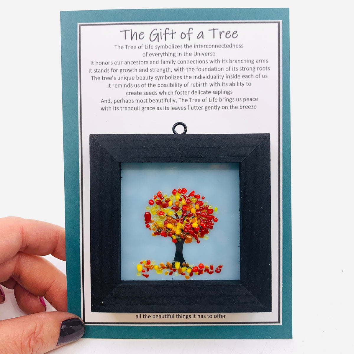 Fused Glass Tree of Life Shadow Box 98