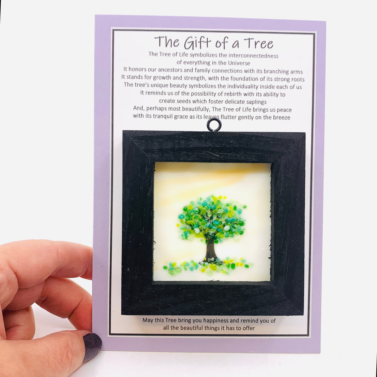 Fused Glass Tree of Life Shadow Box 193