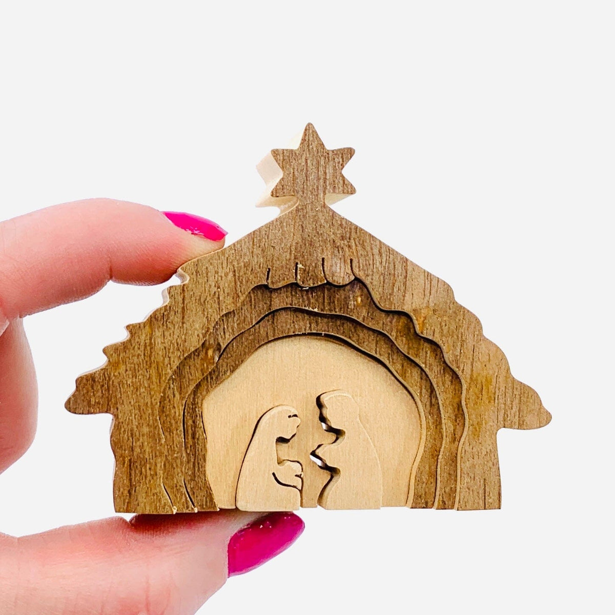 Hand Carved Wood Nativity Scene 13 Dolfi 