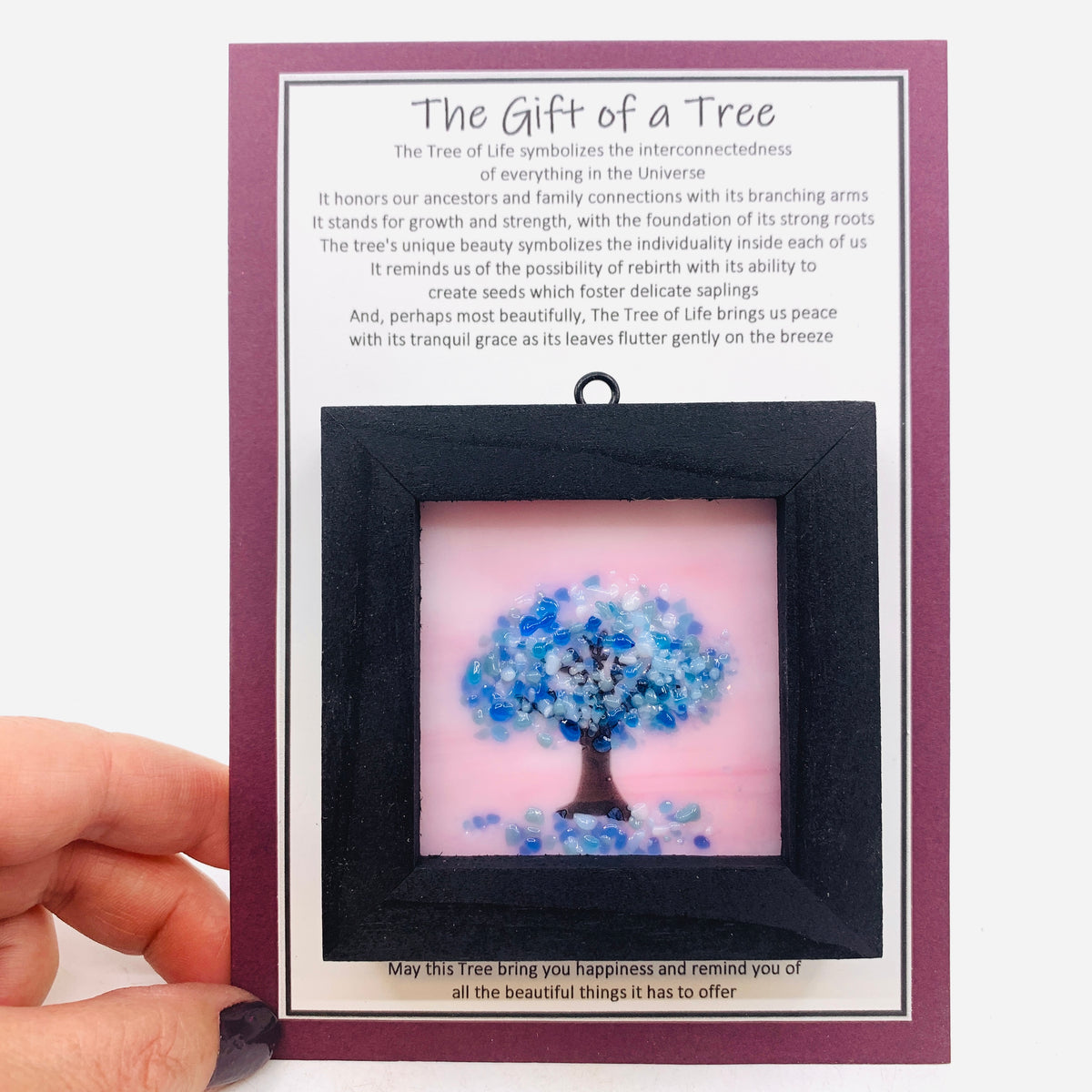 Fused Glass Tree of Life Shadow Box 205