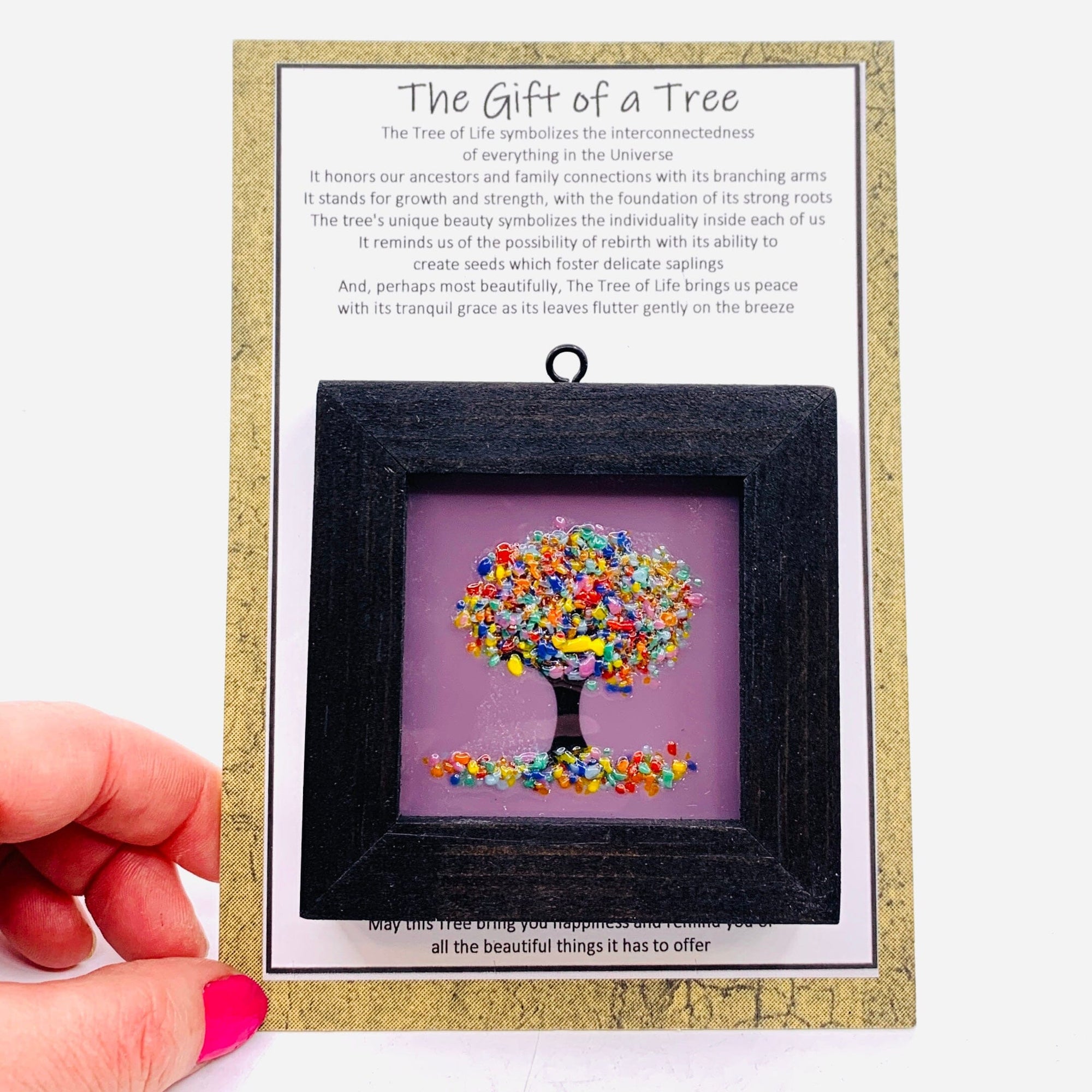 Fused Glass Tree of Life Shadow Box 2 Decor Glimmer Glass Gifts 