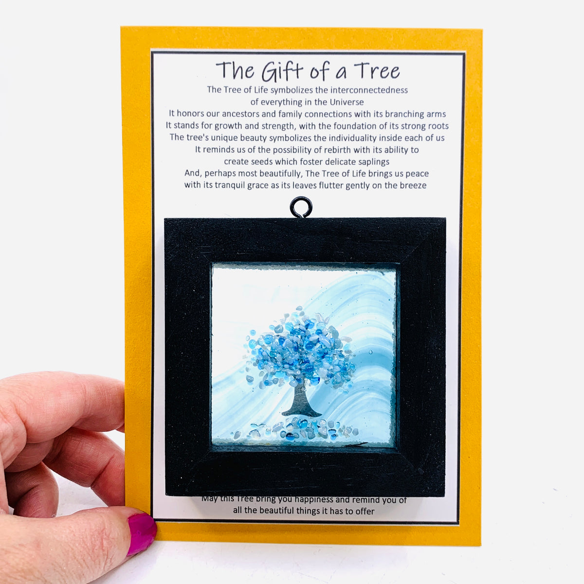 Fused Glass Tree of Life Shadow Box 7