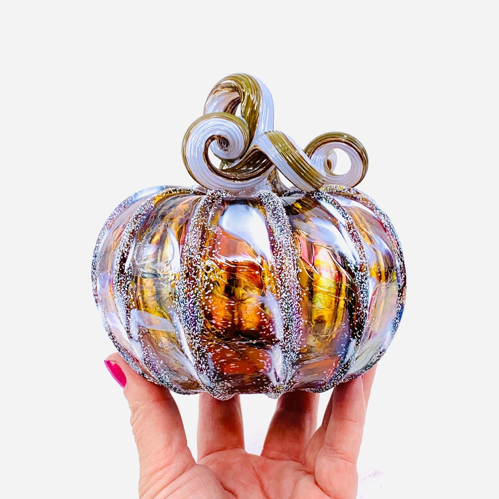 Luke Adams discount Handblown Glass Matte Pumpkin multicolored