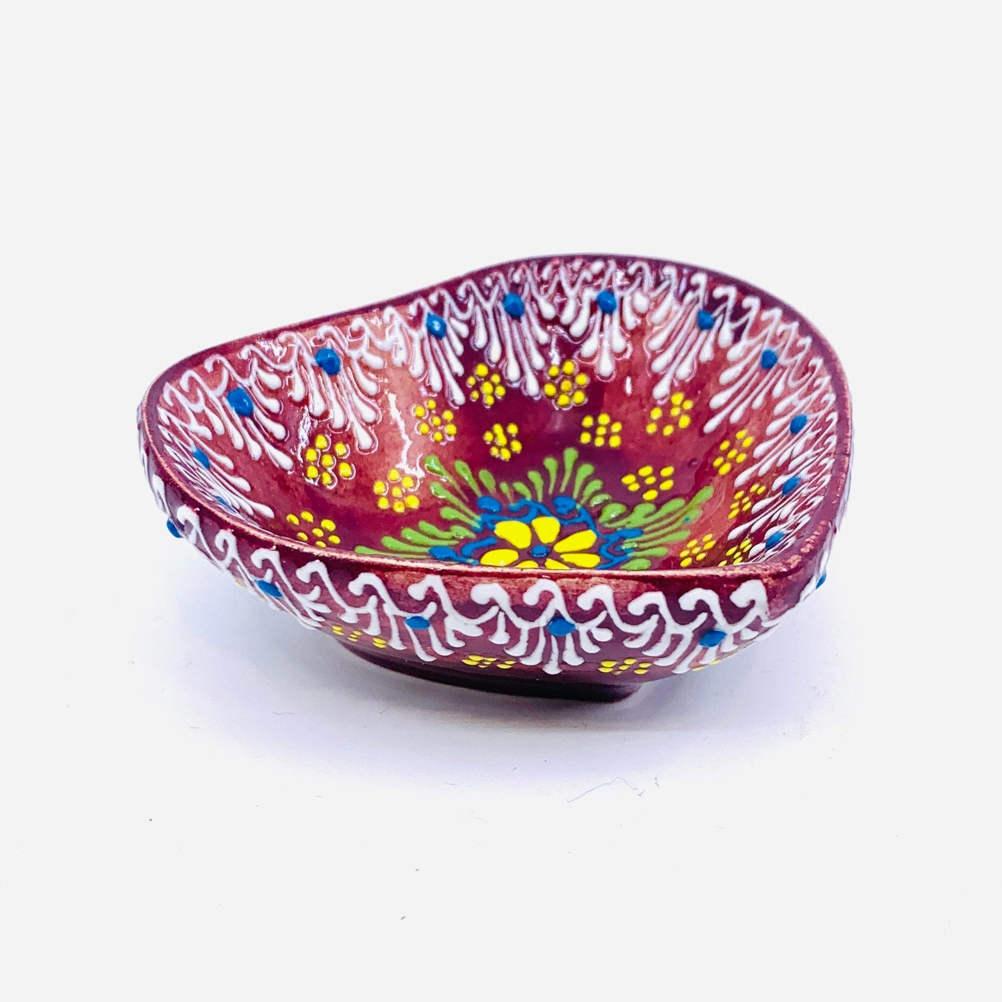 Heart Design Handmade Turkish Bowl 2 Decor Natto USA 