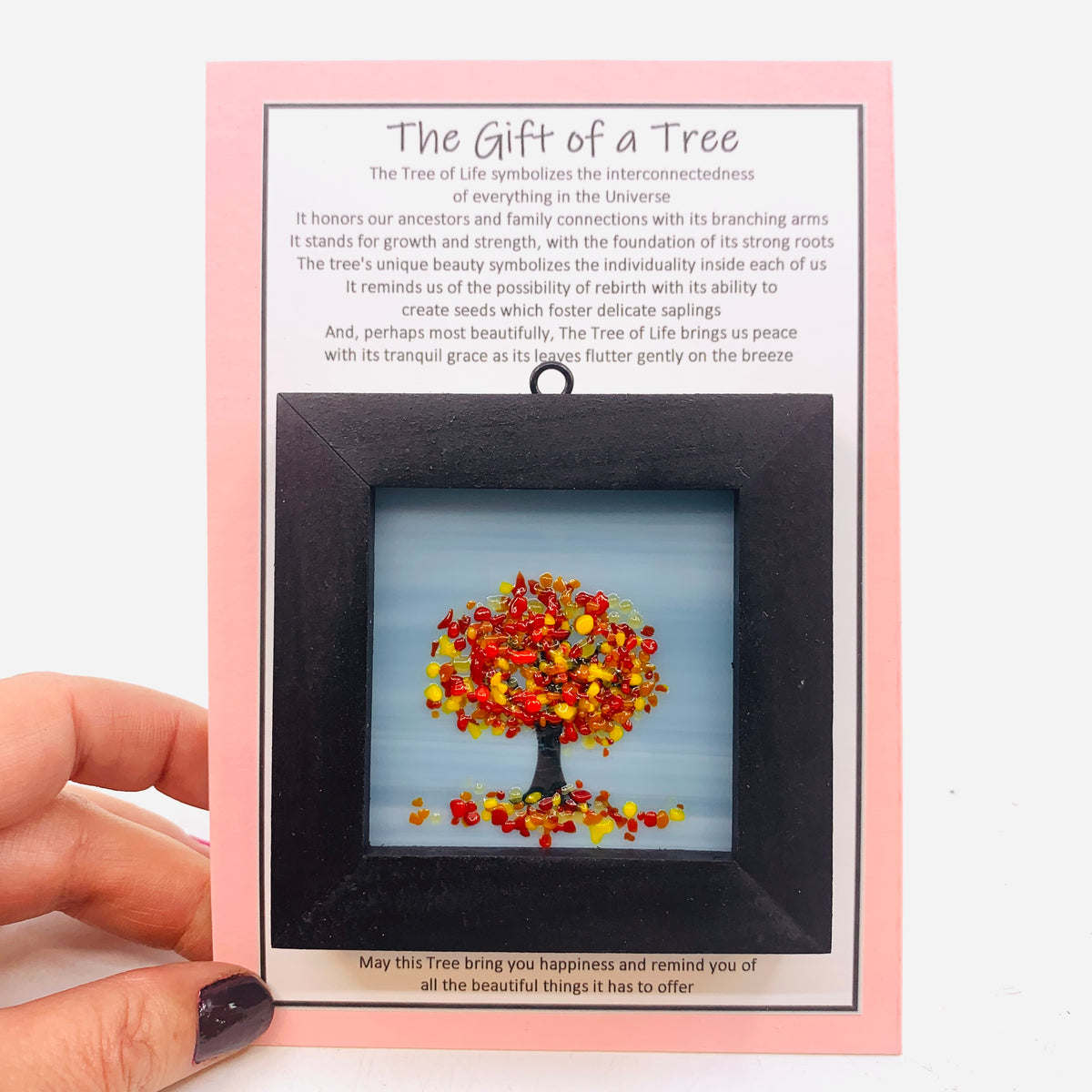 Fused Glass Tree of Life Shadow Box 91