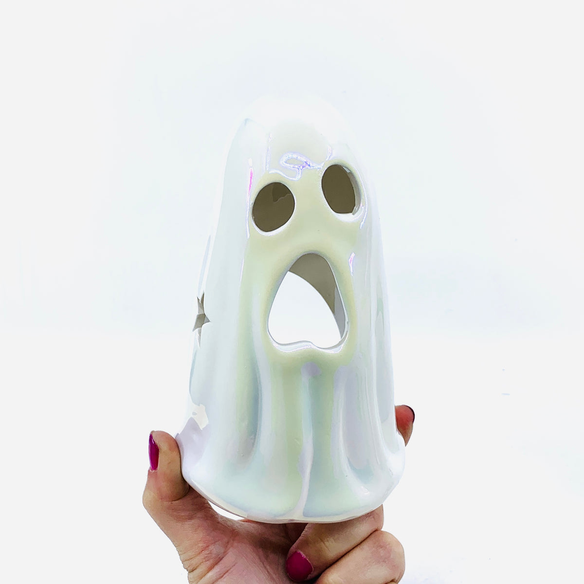 Pearlescent Ghost Votive C, Scary