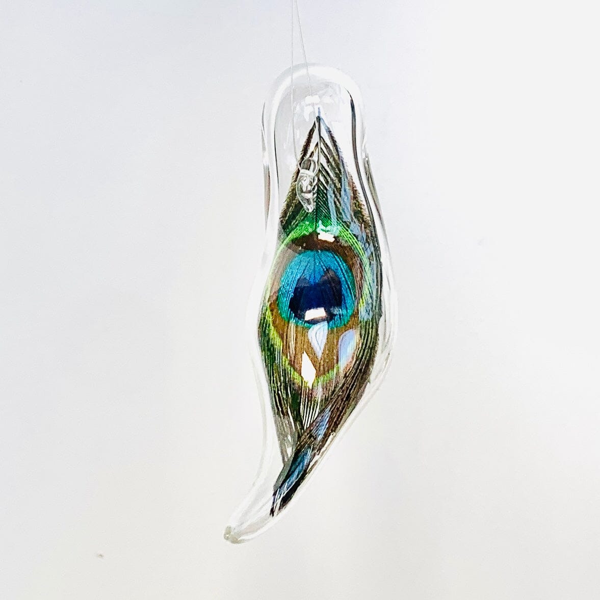 Artisan Feather Bird Ornament, 6 TriSymbolize Glass 