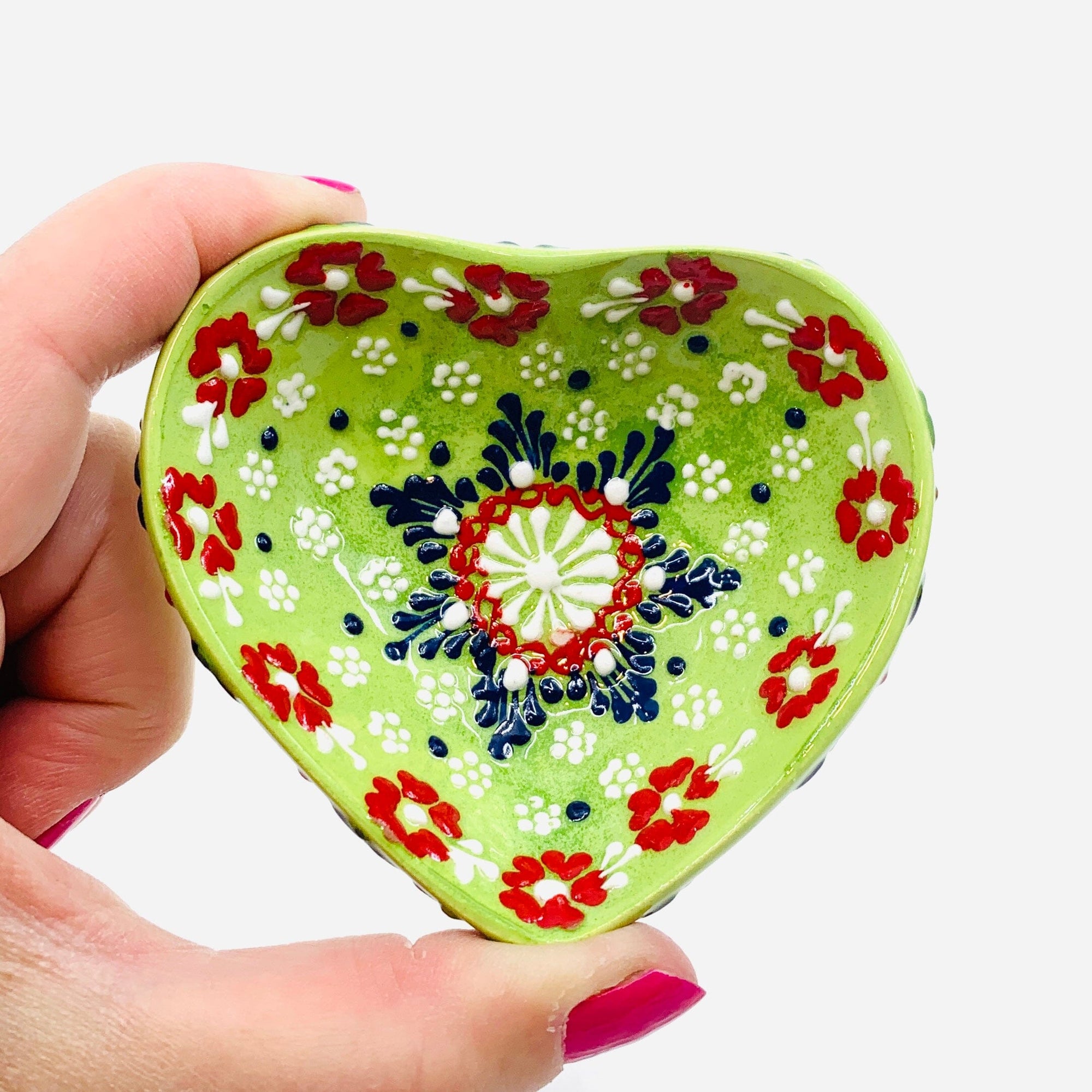 Heart Design Handmade Turkish Bowl 25 Decor Natto USA 