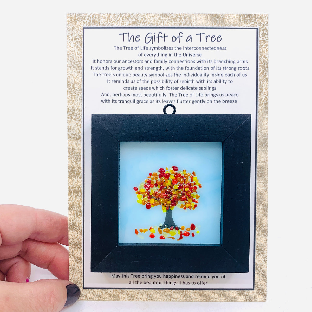 Fused Glass Tree of Life Shadow Box  222