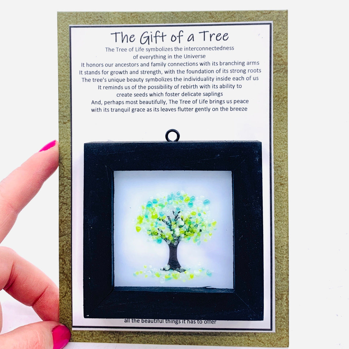 Fused Glass Tree of Life Shadow Box 94 Decor Glimmer Glass Gifts 