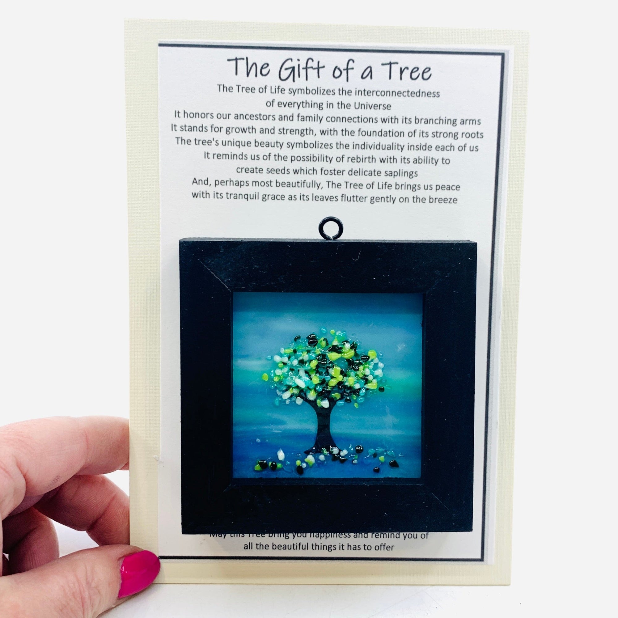 Fused Glass Tree of Life Shadow Box 140 Decor Glimmer Glass Gifts 