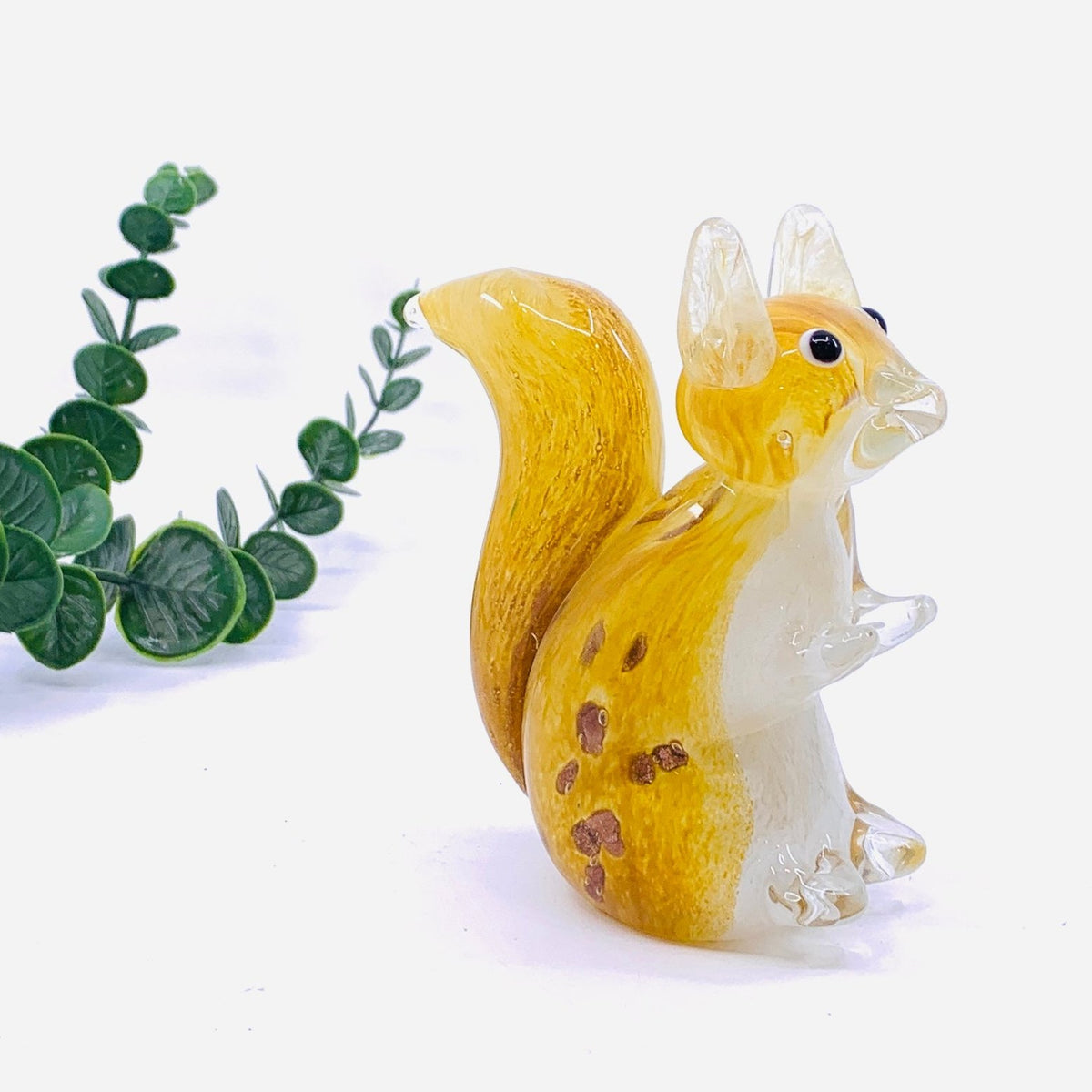 Glass Squirrel Paperweight