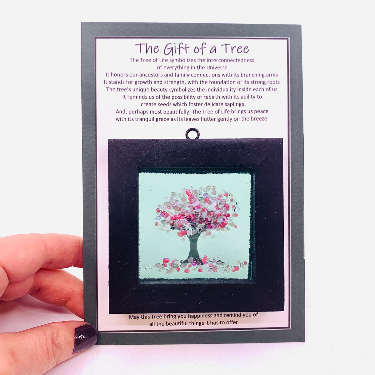 Fused Glass Tree of Life Shadow Box 77