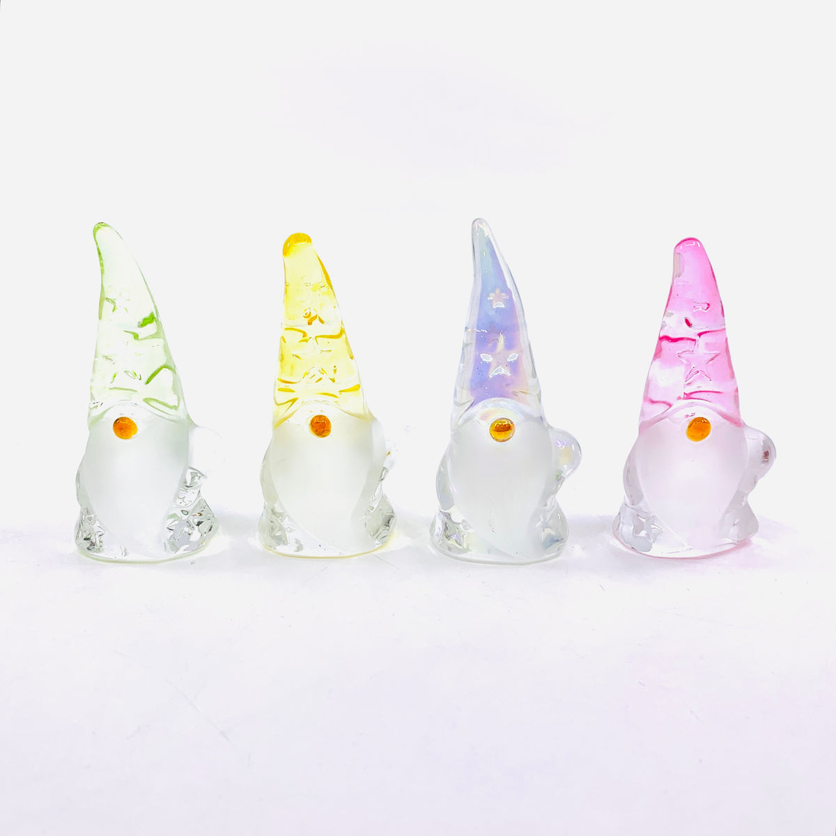 Glass Spring Star Gnome, Pink