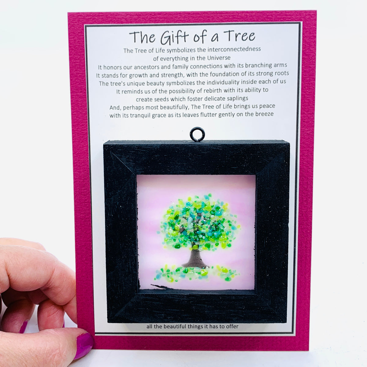 Fused Glass Tree of Life Shadow Box 32