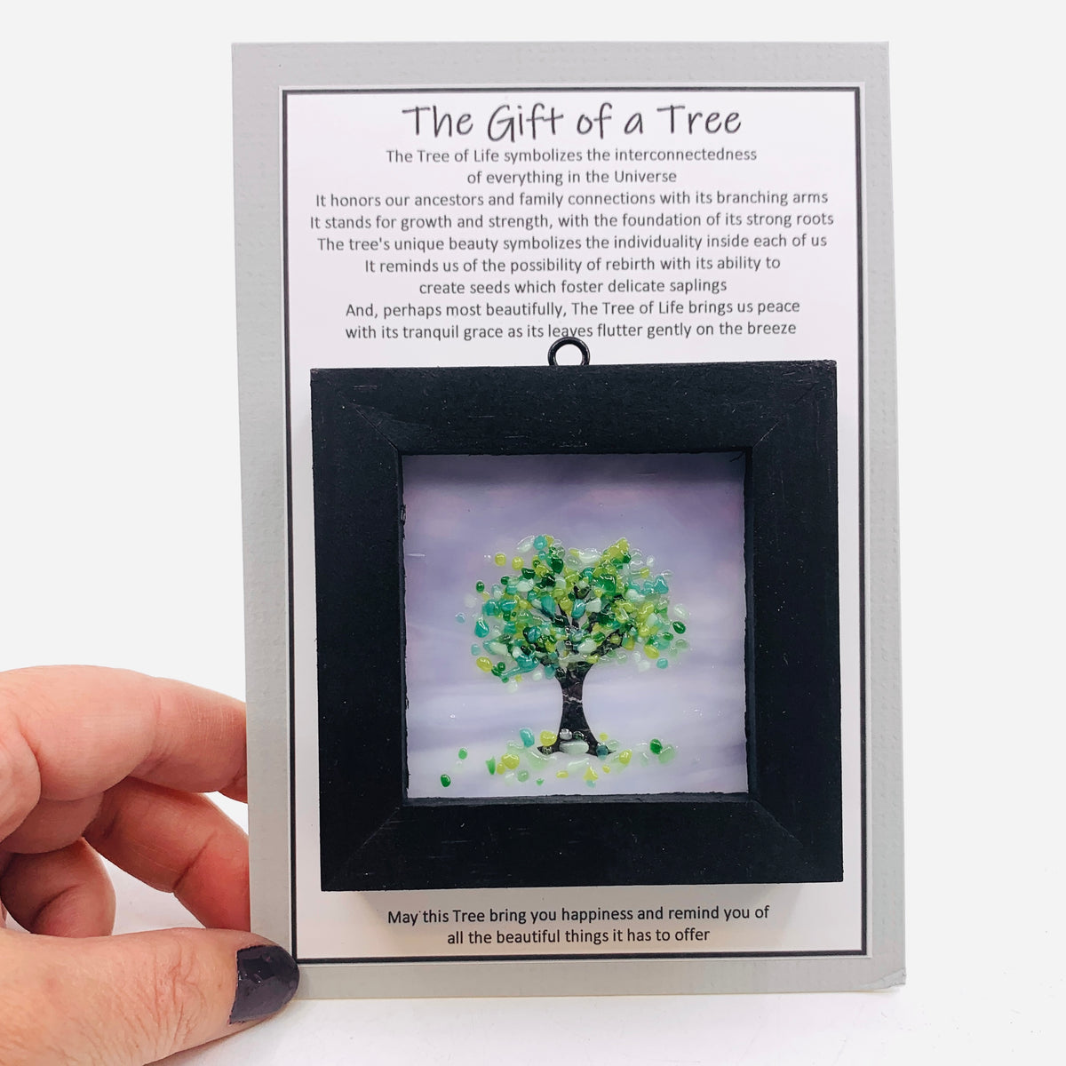 Fused Glass Tree of Life Shadow Box  218