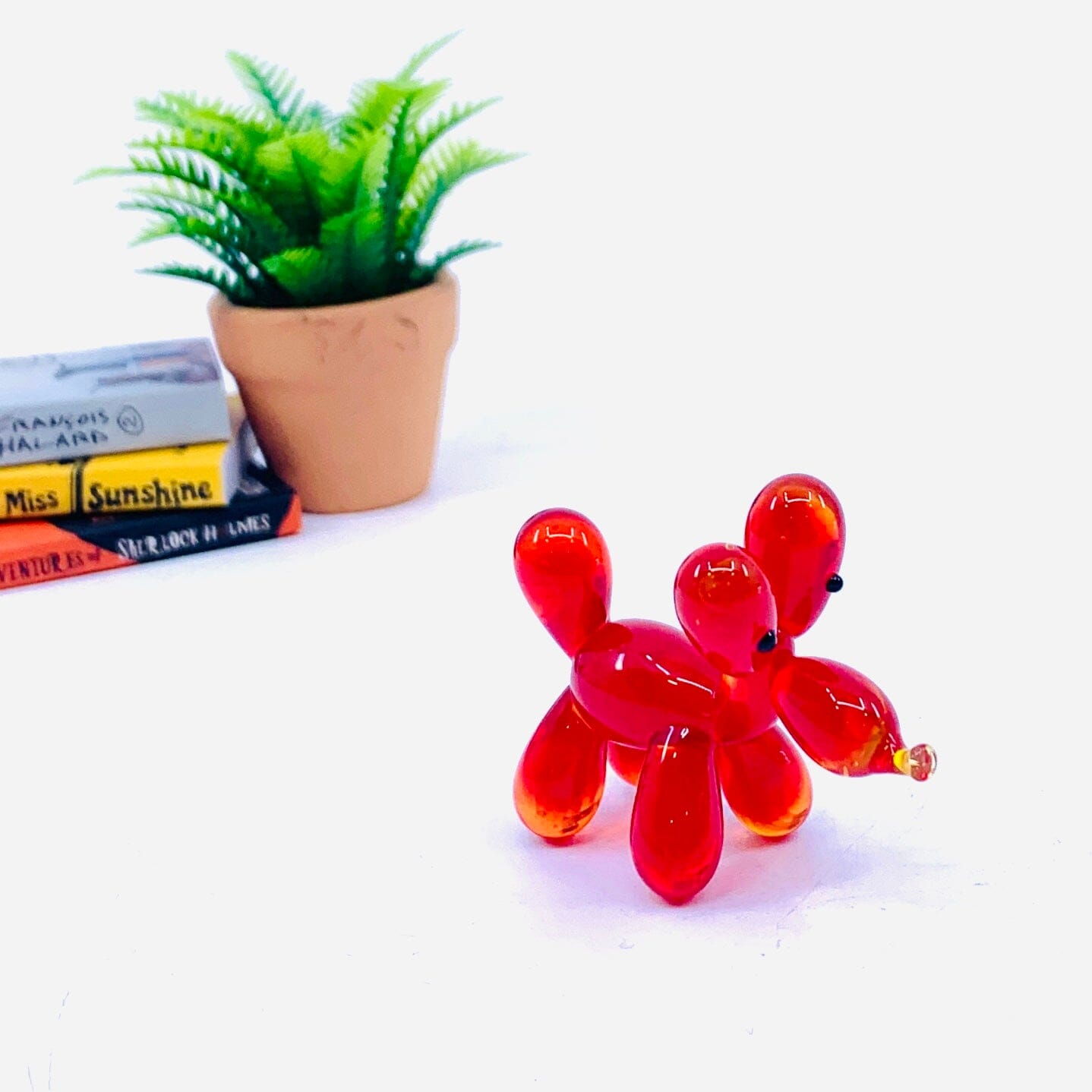 Tiny Glass Red Dog 359 Miniature - 