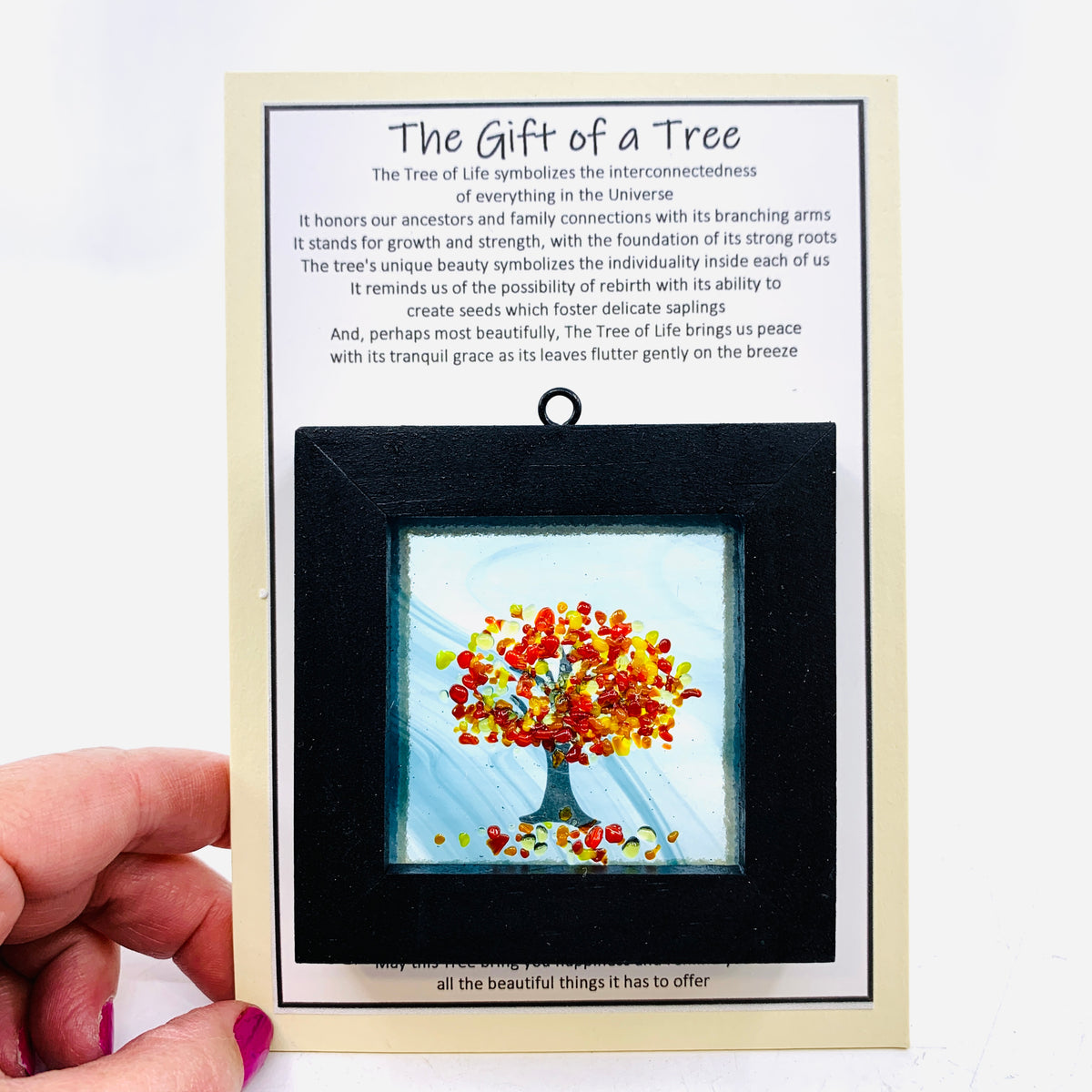 Fused Glass Tree of Life Shadow Box 12