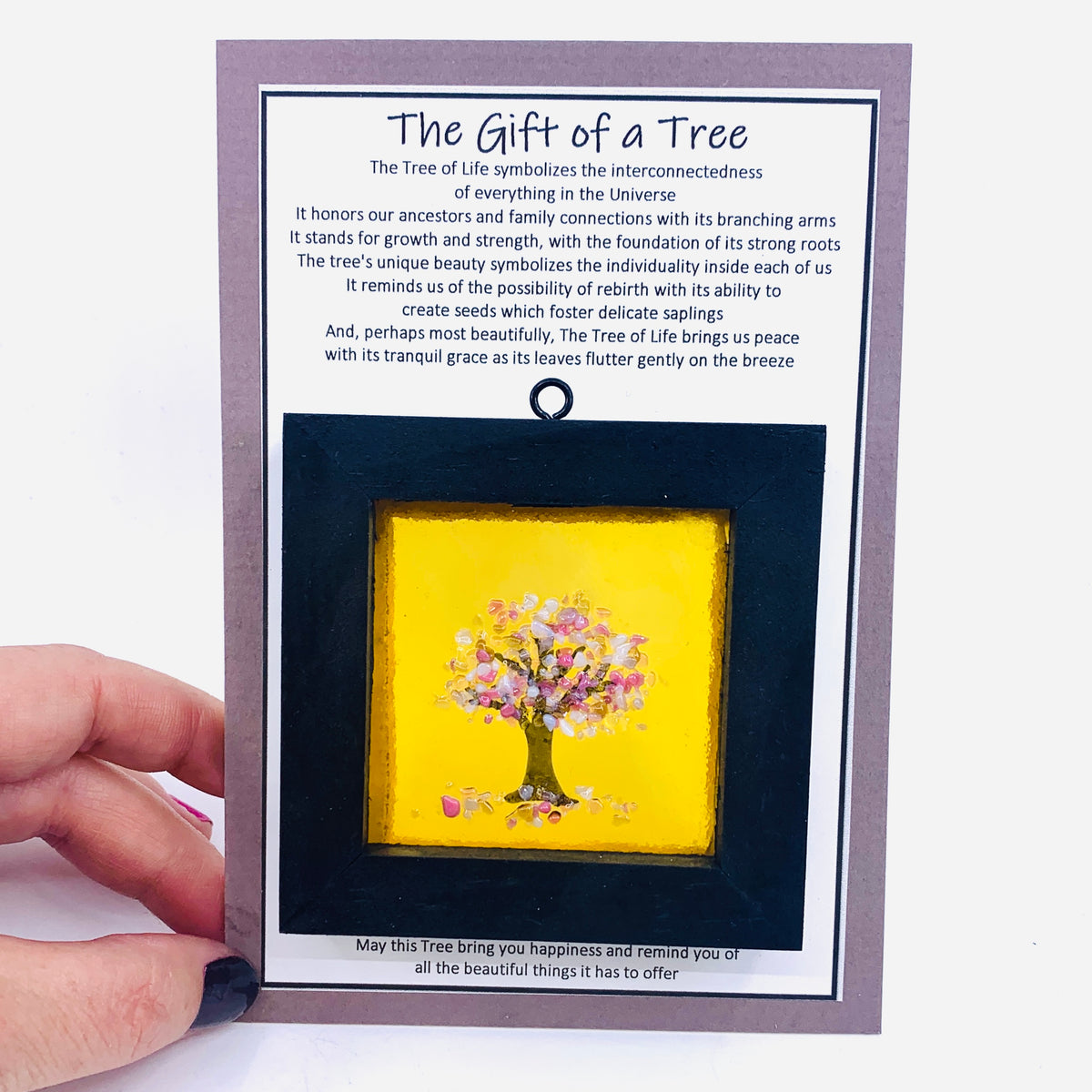 Fused Glass Tree of Life Shadow Box 53