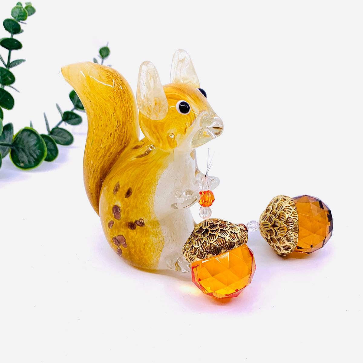 Glass Squirrel Paperweight