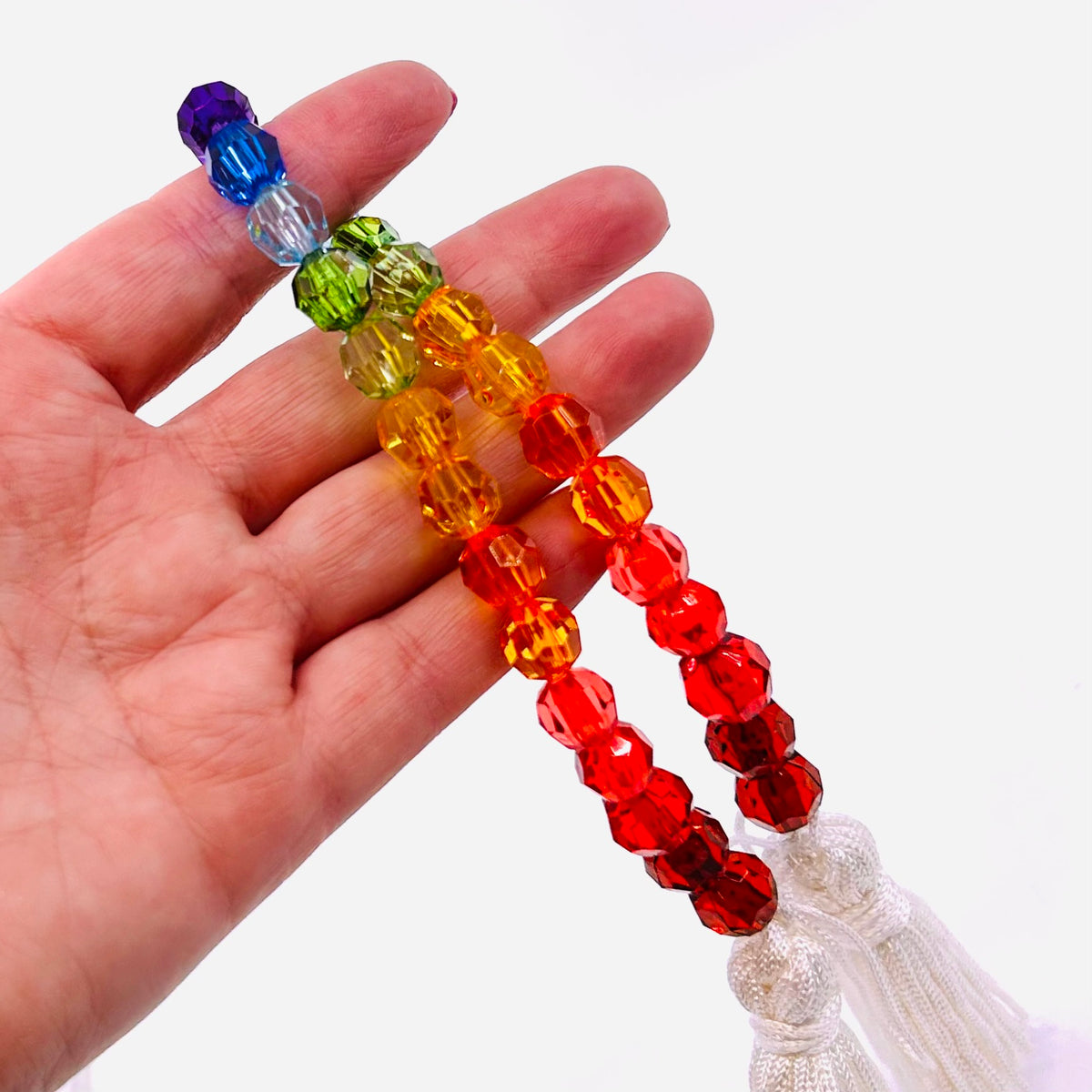 Rainbow Acrylic Tassel Garland Decor