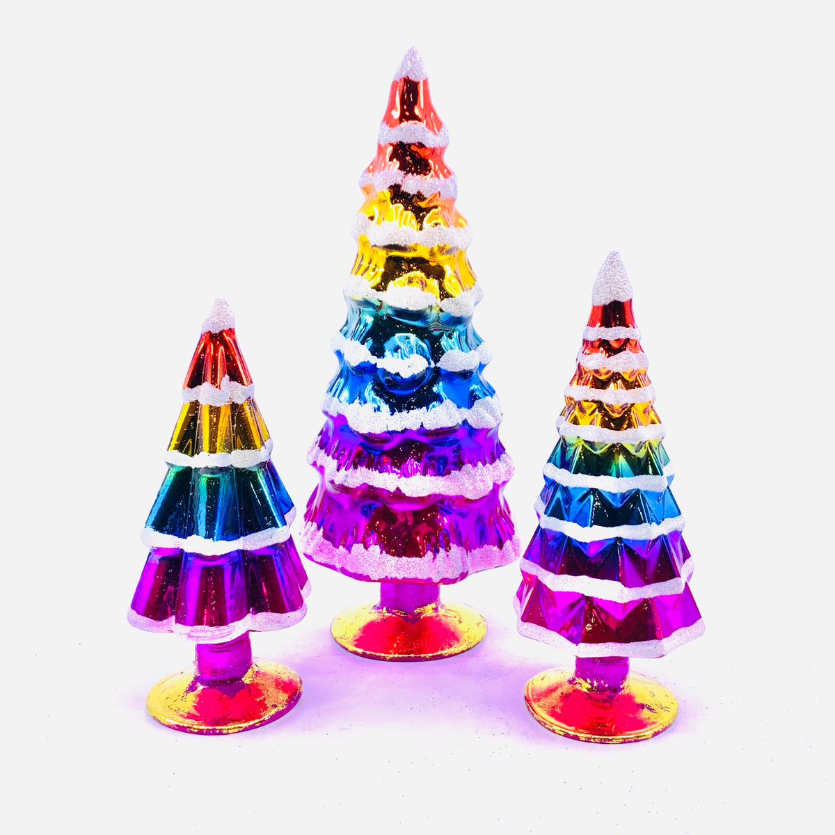 Shiny Rainbow Glass Trees