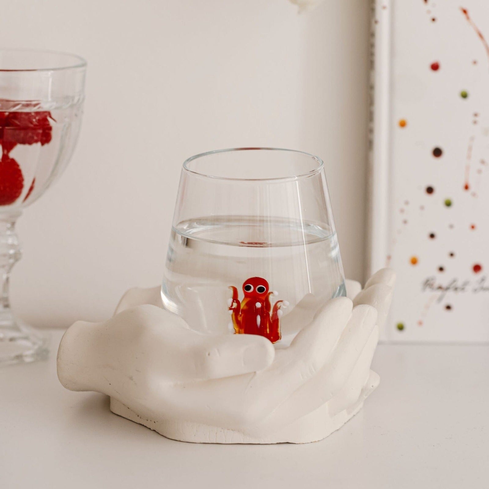 Unique Wine Glass Gift  Figural Gnome Heart Stemless Wine Glass