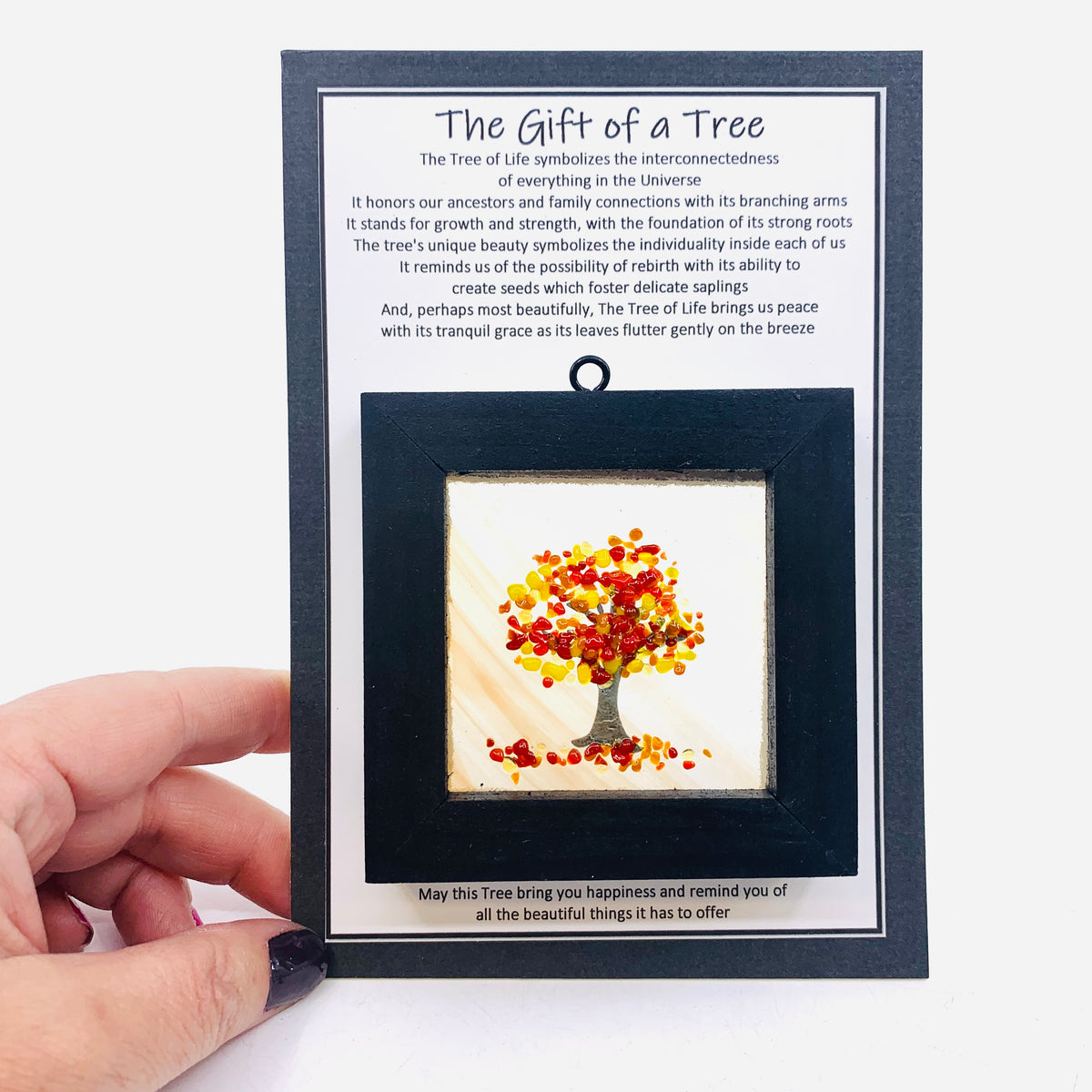 Fused Glass Tree of Life Shadow Box 184