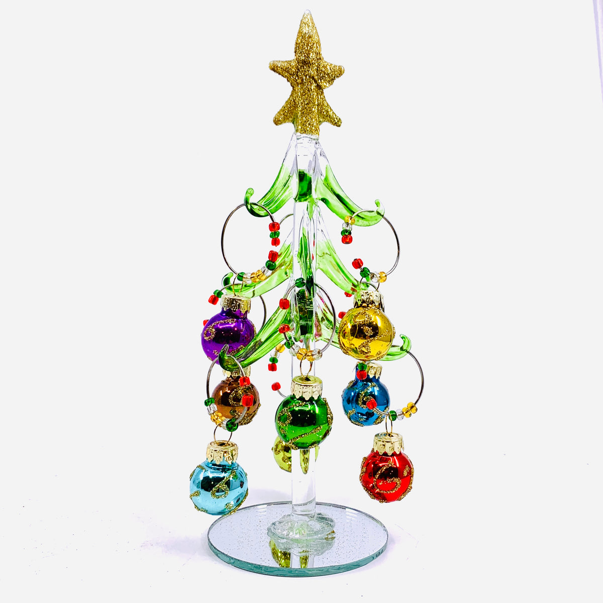 Mini Glass Wine Charm Shiny Ornament Tree 26