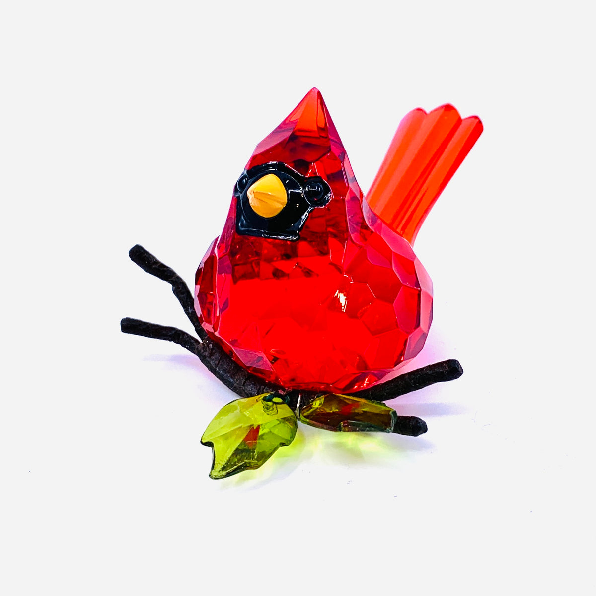 Acrylic Elegant Perched Cardinal