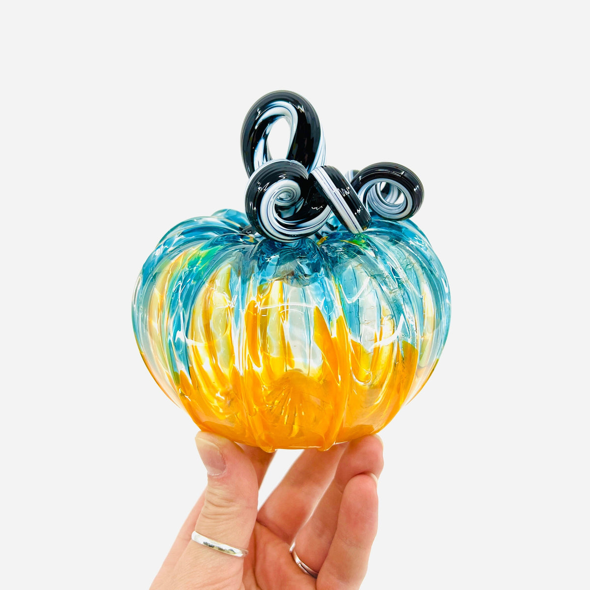 Crisp Fall Day Squat Pumpkin Inspo Luke Adams Glass Blowing Studio 